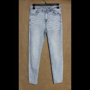 AE Next Level Stretch Hi-Rise Jegging Women’s Blue Size 8 Short